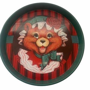 Vintage Nobel Hall Christmas Bear Tray